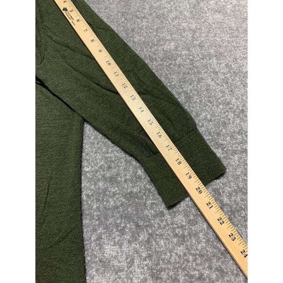 Jones Studio Open Front Cardigan Sweater Women Size XL Green Pocket Linen - Picture 11 of 11